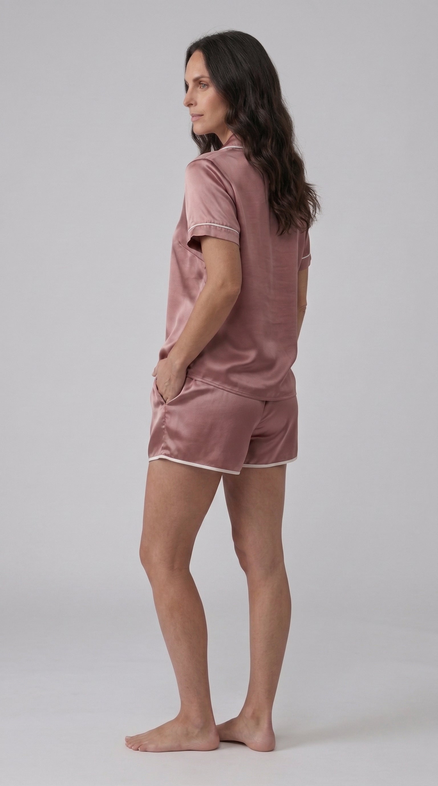 Conjunto de Pijama Curto em Bambu Elástico para Mulher