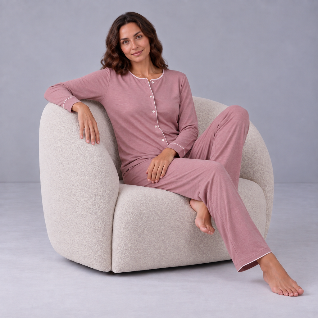 Pijama Comprido (Camisa) em Bambu