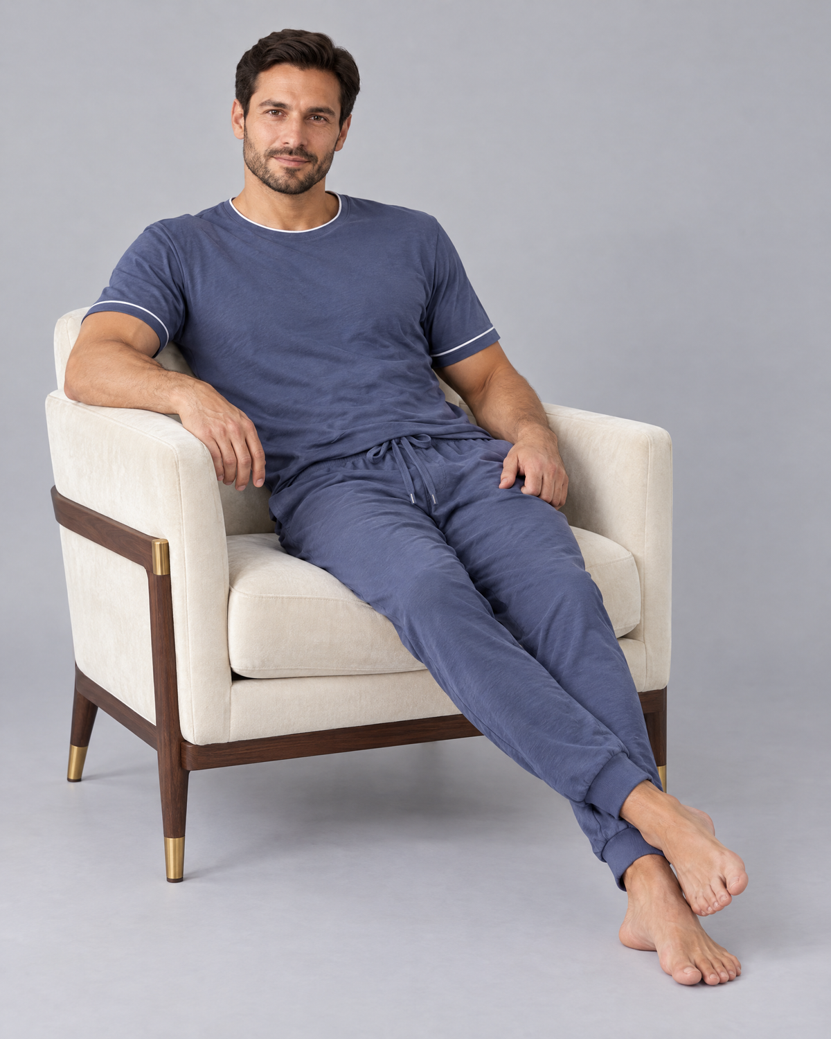 Pijama com T-shirt e Calças em Bambu
