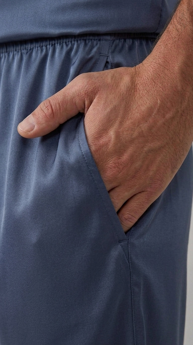 Conjunto de Pijama Curto em Bambu Elástico para Homem