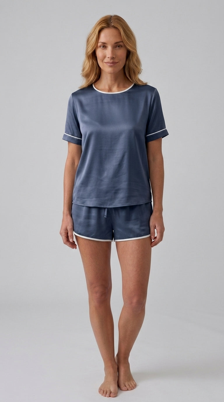 Conjunto de Pijama Curto em Bambu Elástico para Mulher