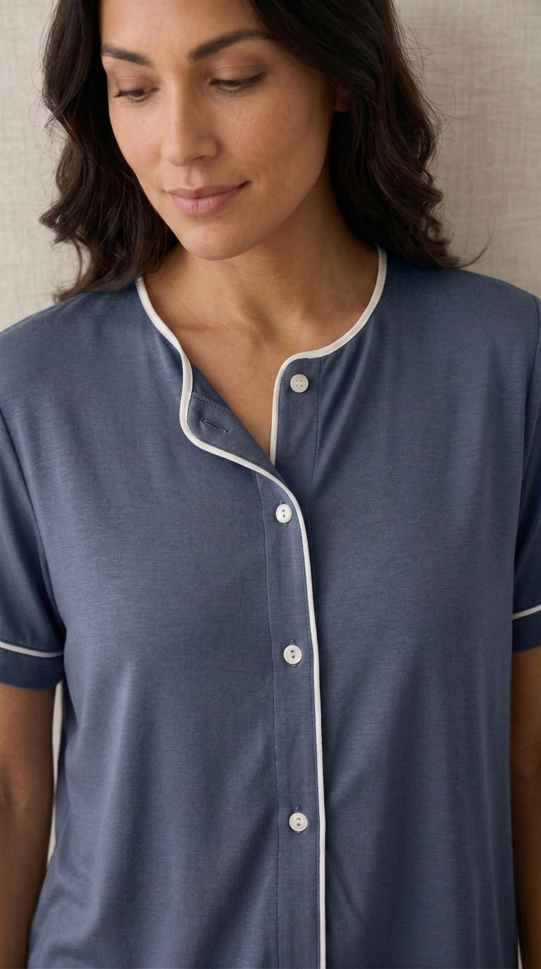 Camisa de Pijama em Bambu Elástico para Mulher