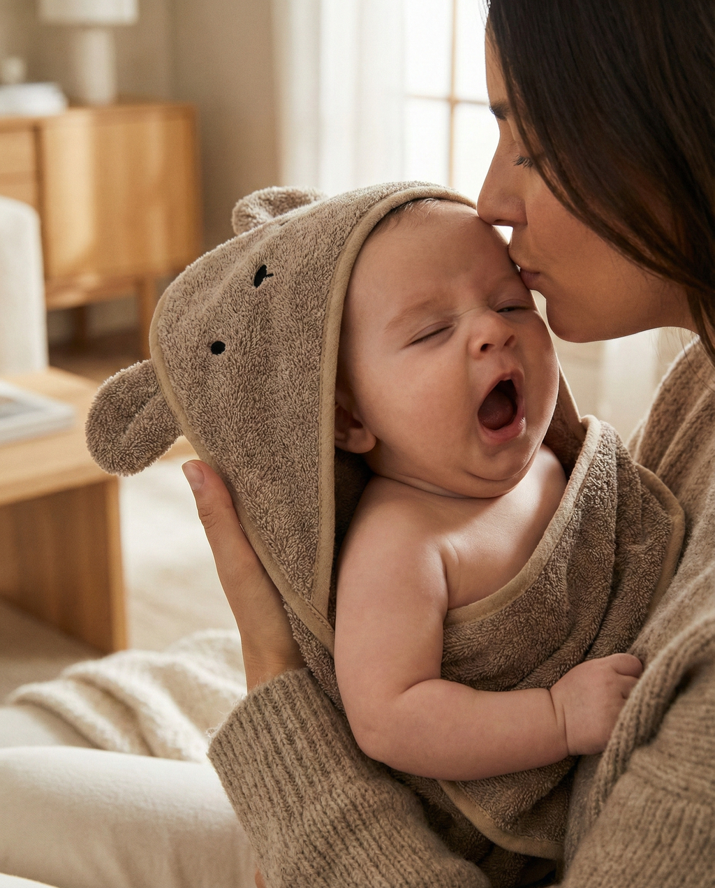 Toalha de bebé em bambu